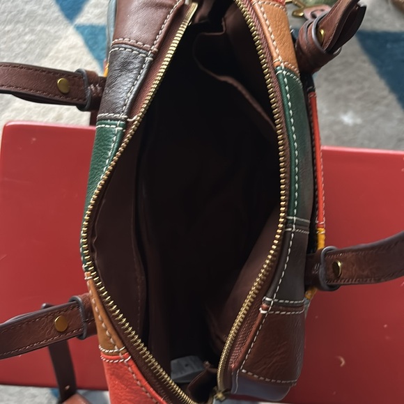 Multicolor patchwork fossil handbag - Picture 8 of 9